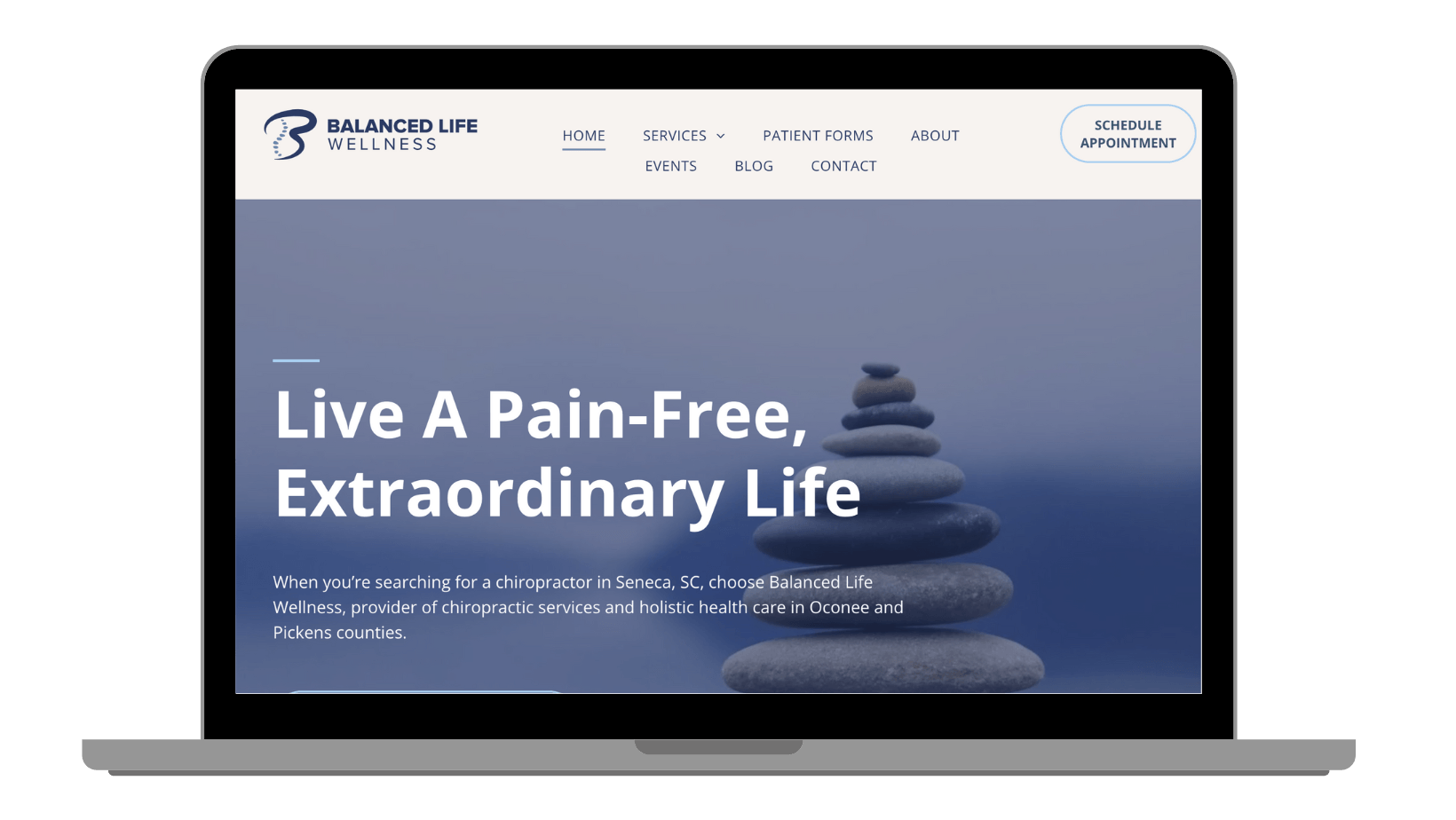 Balanced Life Wellness web design