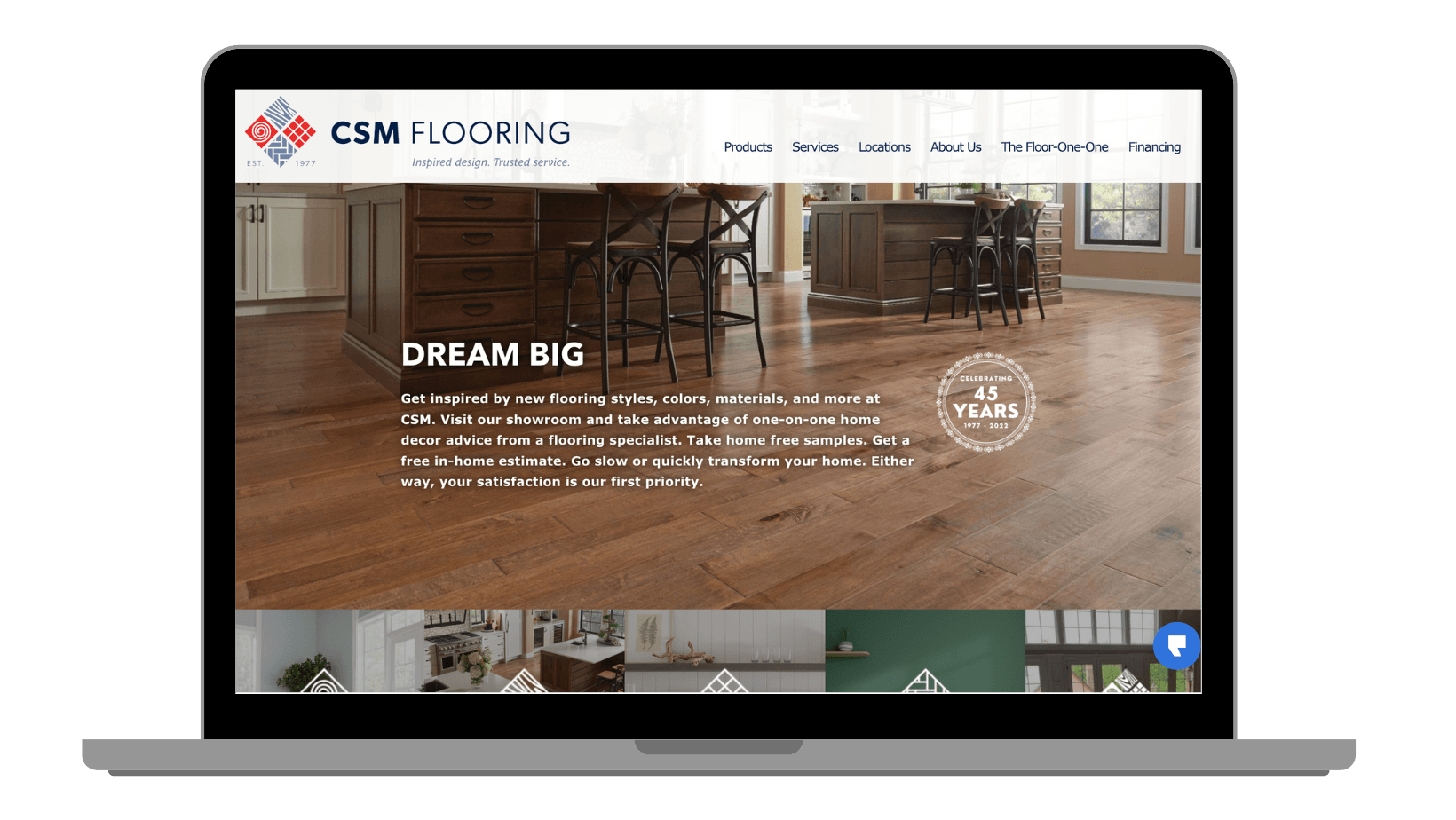 CSM Flooring web design