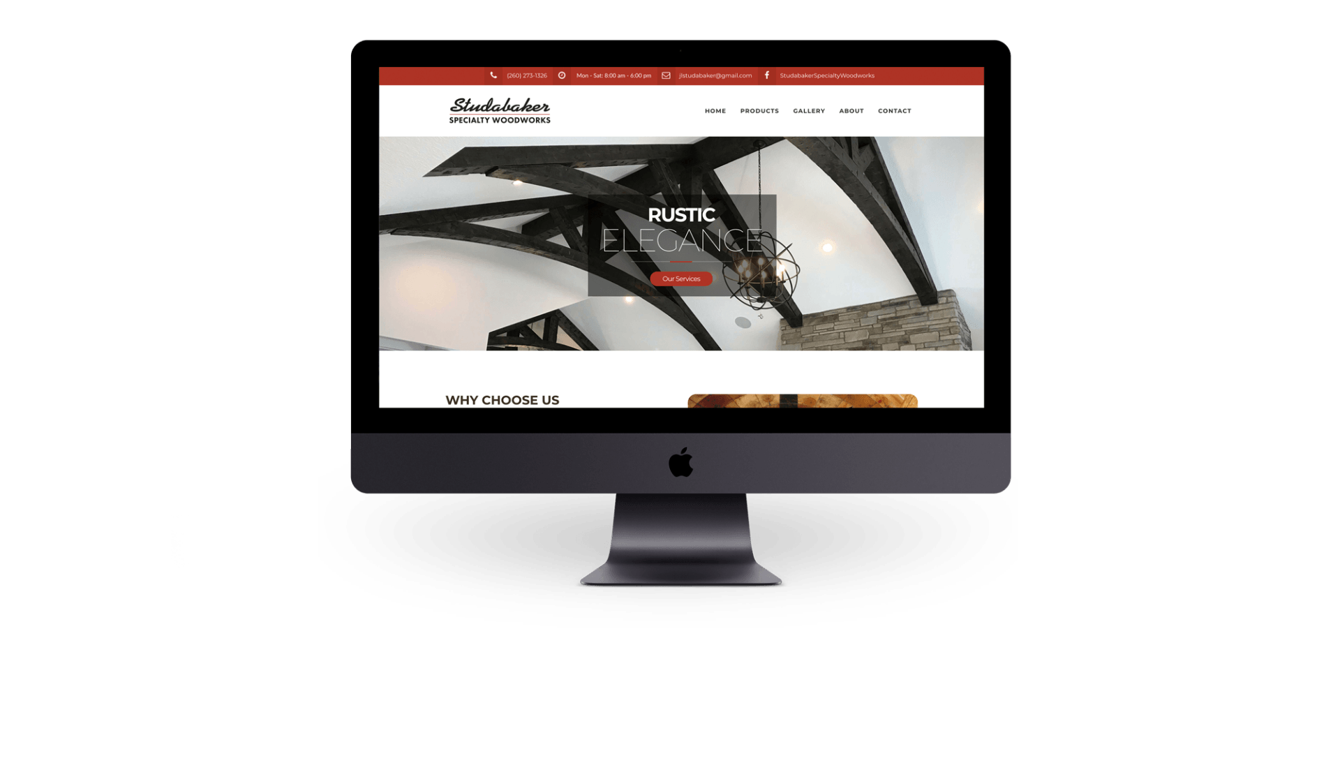 Studabaker Woodworks web design